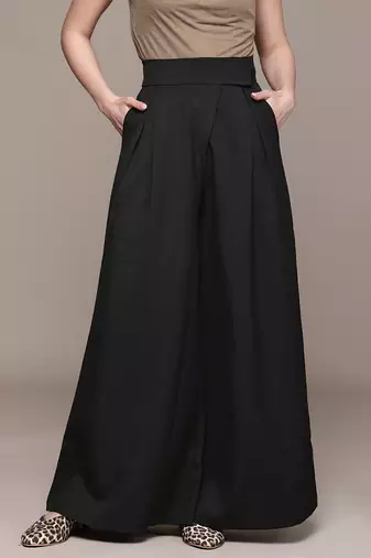 Black Viscose palazzo