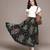 Black printed Viscose skirt