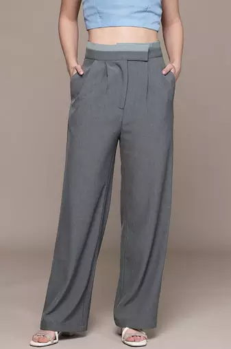 Grey Viscose trouser
