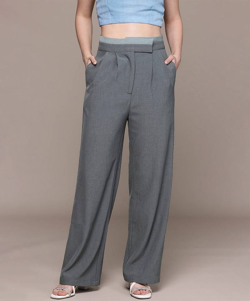 Grey Viscose trouser