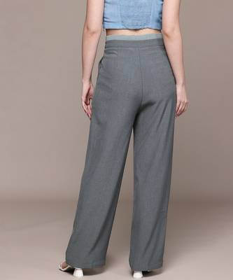Grey Viscose trouser 3