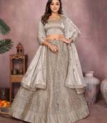Embroidered Lehenga Choli with Matching Dupatta Heavy Zari Work Festive & Wedding Wear