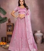 Embroidered Lehenga Choli with Matching Dupatta Heavy Zari Work Festive & Wedding Wear