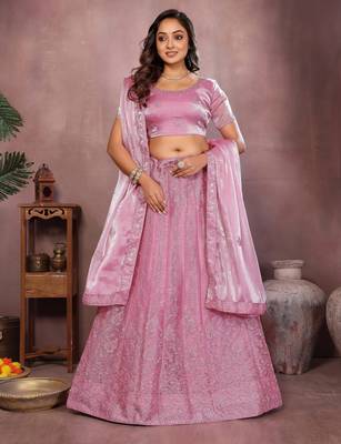 Embroidered Lehenga Choli with Matching Dupatta Heavy Zari Work Festive & Wedding Wear 3