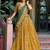 Gorgeous Mustard Yellow Foil Printed Tussar Silk Haldi Wear Lehenga Choli