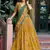 Gorgeous Mustard Yellow Foil Printed Tussar Silk Haldi Wear Lehenga Choli