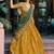Gorgeous Mustard Yellow Foil Printed Tussar Silk Haldi Wear Lehenga Choli