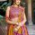 Regal Rani Pink Foil Printed Tussar Silk Wedding Wear Lehenga With Blouse