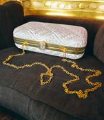 White elegant party  clutch