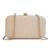 Beige gold party clutch