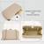 Beige gold party clutch