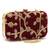 Maroon embroidered party clutch