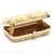 Golden embroiderede party clutch