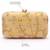 Golden embroiderede party clutch
