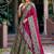 Glorious Bottle Green Printed Tussar Silk Mehendi Wear Lehenga Choli