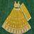 yellow sequins and thread embroidered georgette lehenga Choli