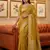 Mustard woven tissue silk saree with blouse