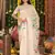Cream linen cotton woven saree with blouse
