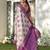 Purple silk blend woven saree with blouse