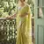 Green linen zari work saree with blouse