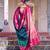 Rama soft silk woven saree with blouse