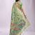 Green linen cotton woven saree with blouse