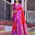 Red soft silk woven saree with blouse