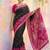 Black soft silk printed saree with blouse