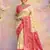 Cream soft silk printed saree with blouse