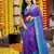Violet pochampally silk woven saree with blouse