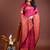 Pink banarasi silk woven saree with blouse