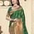 green soft silk woven saree with blouse