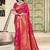 Red soft silk woven saree with blouse