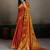 Orange tissue silk woven saree with blouse