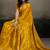 Yellow tissue silk woven saree with blouse