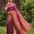 Purple silk blend woven saree with blouse