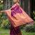 Purple silk blend woven saree with blouse