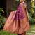 Purple silk blend woven saree with blouse