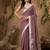 Purple linen cotton zari work saree with blouse