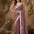 Purple linen cotton zari work saree with blouse