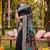 Black linen cotton woven saree with blouse