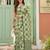 Green linen cotton woven saree with blouse