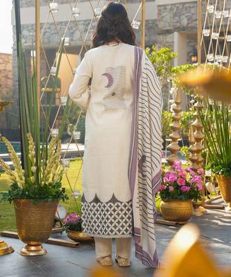 Women's Gorgeous Printed Work Muslin Fabric Straight Kurta Pant and Dupatta Set 2