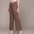 Brown Viscose straight trouser