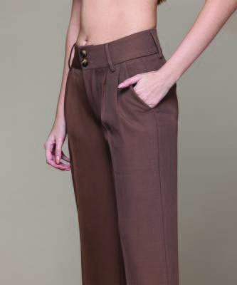 Brown Viscose straight trouser 5