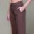 Brown Viscose straight trouser