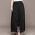 Black cotton viscose flared palazzo