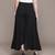 Black cotton viscose flared palazzo
