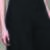 Black cotton viscose flared palazzo