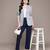 Navy blue Viscose straight trouser